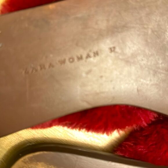 Zara Faux Fur Criss Cross Flat Slides-Size 37/6.5-7 - Picture 14 of 15